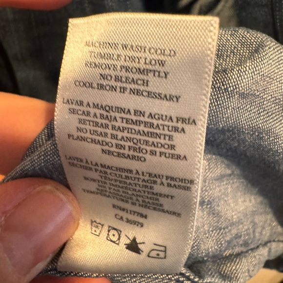 Rails NWOT Shawna Dark Vintage Smocked Waist Long Sleeve Denim Dress Size XL - Picture 9 of 9